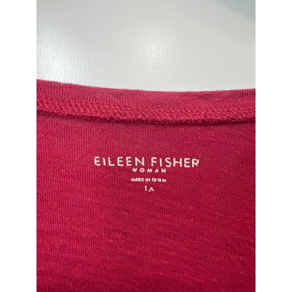 Eileen Fisher Linen Top Plus Size 1X Scoop Neck 3/4 Sleeve Tee Everyday Wear NEW - Picture 4 of 8